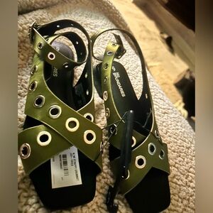 BCBGeneration Green Grommet Sandals